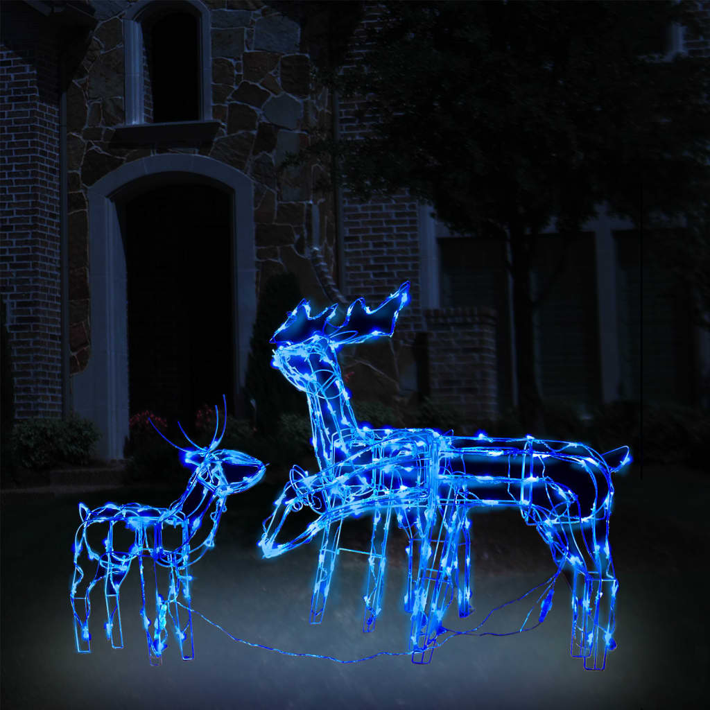 vidaXL 3-tlg. LED-Rentiere Set Weihnachtsdeko 229 LEDs