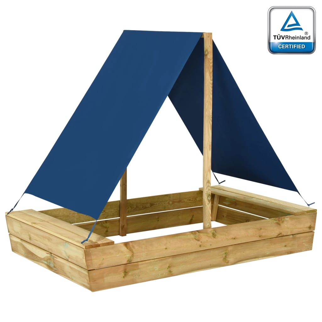 vidaXL Sandkasten mit Dach 160x100x133 cm Imprägniertes Kiefernholz